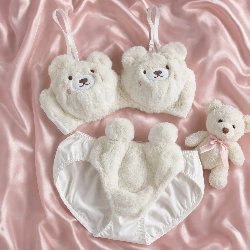Bear Baddie set in cream